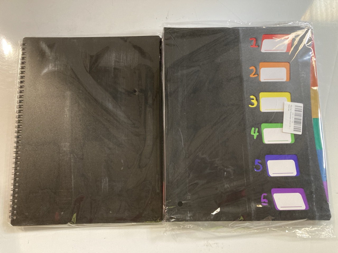 A QTY OF 6 POCKET EXPANDING FILE FOLDERS (A4)WITH LABEL DOCUMENTS