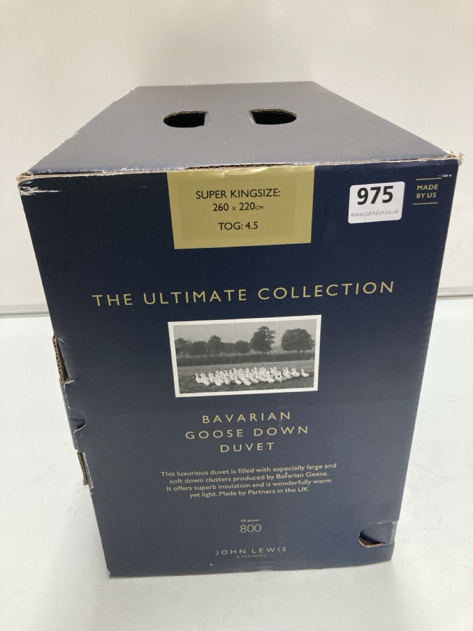 John Pye Auctions JOHN LEWIS SUPER KING SIZE BAVARIAN GOOSE DOWN DUVET