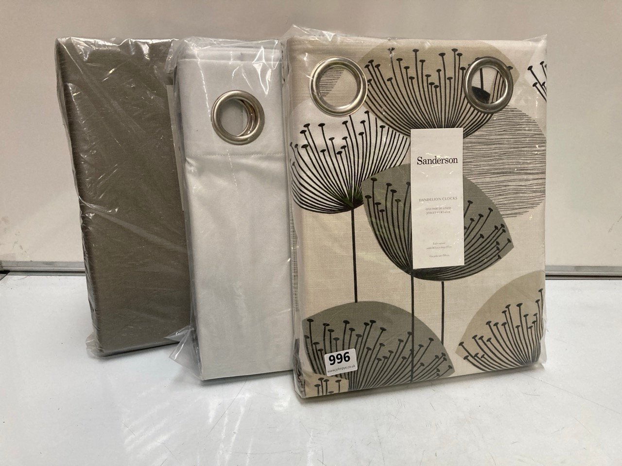 3 X PAIRS OF ASSORTED CURTAINS TO INCLUDE SANDERSON DANDELION CLOCKS EYELET CURTAINS 167X137CM