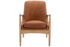 CARRERA ARMCHAIR IN BROWN LEATHER RRP £999.95 (COLLECTION OR OPTIONAL DELIVERY)