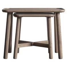 KINGHAM NEST OF 2 TABLES IN GREY RRP £325 (COLLECTION OR OPTIONAL DELIVERY)