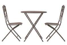 BRINDISI 2 SEATER BISTRO SET IN NOIR RRP £269.95 (BOX'S 1/2 & 2/2) (COLLECTION OR OPTIONAL DELIVERY)