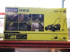 RYOBI CORDLESS LAWNMOWER AND GRASS TRIMMER - MODEL NO. RLM1833BLT1825M (DELIVERY ONLY)