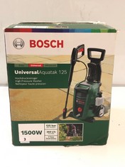 BOSCH UNIVERSAL AQUATAK 125 HIGH PRESSURE WASHER - RRP £120 (DELIVERY ONLY)