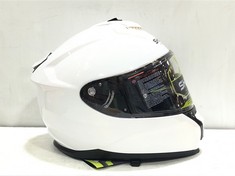 SHOX HELMETS SHOX AMMO MOTORCYCLE HELMET GLOSS WHITE - SIZE XL (DELIVERY ONLY)