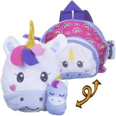 10 X ZIPSTAS FAMILIES 3-IN-1 GIRLS SLEEPOVER BAG REVERSIBLE BACKPACK CUDDLY UNICORN MUMMY AND BABY SOFT TOYS AND MEDIUM SIZED BAG. (DELIVERY ONLY)