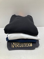 4 X VARIOUS BRAND SWEATSHIRTS INCLUDING ONE BLACK CARHARTT SIZE M - LOCATION 13A.