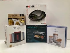 5 X COOKWARE INCLUDING CECOTEC ELECTRIC GRILL GRILL - LOCATION 45A.