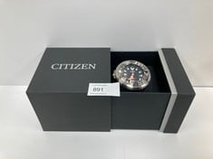 CITIZEN WATCH BLACK AND SILVER PLATED MODEL B873-S057892 - LOCATION 6C.