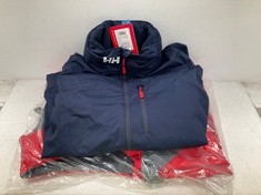 2 X MEN'S HELLY HANSEN NAVY JACKET SIZE S AND RED LIFE JACKET SIZE M - LOCATION 9A.