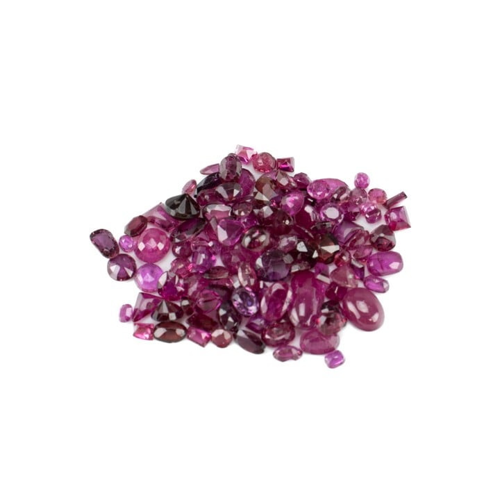 21.88ct Ruby Faceted Mixed-cut Parcel of Gemstones, Mixed