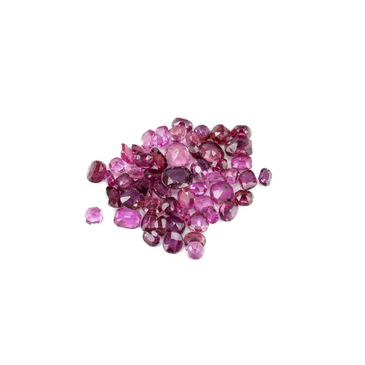 10.68ct Ruby Faceted Mixed-cut Parcel of Gemstones, Mixed