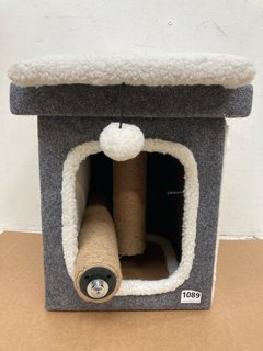 PETS AT HOME COOK CLIMB AND PERCH CAT TREE IN GREY: LOCATION - D11