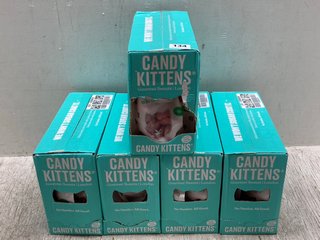 5 X BOXES OF CANDY KITTENS 140G GOURMET SWEETS IN WILD STRAWBERRY FLAVOUR - BBE: 11.02.2025: LOCATION - A2