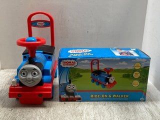 THOMAS AND FRIENDS RIDE-ON AND WALKER WITH SPEAKER AND UNDER SEAT STORAGE: LOCATION - A5