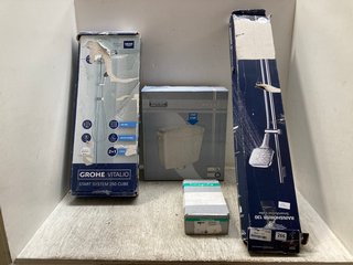 4 X ASSORTED BATHROOM ITEMS TO INCLUDE GROHE VITALIO START SYSTEM 250 CUBE SHOWER KIT IN CHROME: LOCATION - A10