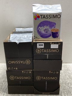 4 X BOXES OF TASSIMO MILKA HOT CHOCOLATE PODS - BBE: 21.05.2024: LOCATION - A12