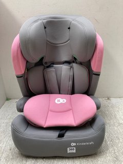 KINDERKRAFT I - SIZE COMFORT UP CAR SEAT IN PINK AND GREY: LOCATION - A15