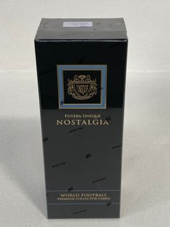 FUTERA UNIQUE LIMITED RELEASE NOSTALGIA WORLD FOOTBALL PREMIUM COLLECTOR CARDS 4PK (SEALED) - RRP: £385: LOCATION - FRONT BOOTH
