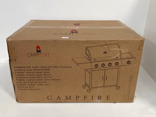 CAMPFIRE 4 + 1 GAS BURNER BBQ GRILL - RRP: £209.99: LOCATION - FRONT BOOTH