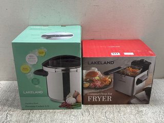 COMPACT DEEP FAT FRYER TO ALSO INCLUDE STAINLESS STEEL 5.5 LITRE PRESSURE COOKER: LOCATION - B9