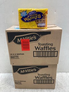 2 X BOXES OF MCVITIES TOASTING WAFFLES - BBE: 26.06.2024: LOCATION - A-1