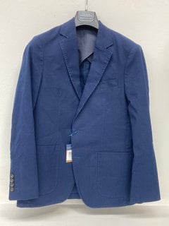 CHARLES TYRWHITT NAVY COTTON STRETCH SLIM FIT JACKET SIZE 36S - RRP: £179.95: LOCATION - FRONT BOOTH