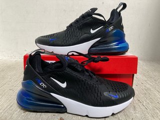 NIKE AIR MAX 270 GS IN BLACK/WHITE-RACER BLUE SIZE UK 4: LOCATION - C1