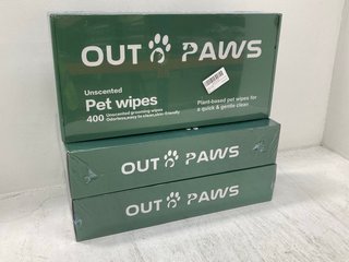 3 X BOXES OF 400 OUT PAWS PET WIPES: LOCATION - C4