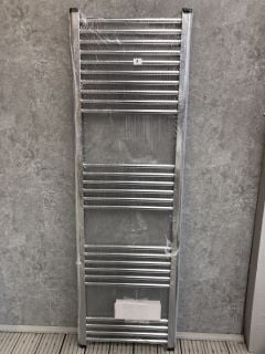 CHROME STRAIGHT TUBED HEATED TOWEL RADIATOR 1600 X 500MM - RRP £520: LOCATION - BOOTH