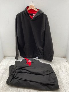 QTY OF JUST HOODS MENS PLAIN HOODIES IN BLACK - UK SIZE LARGE: LOCATION - F5