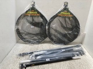 2 X FISHING KEEP NETS TO INCLUDE POWER DRIVE POLES: LOCATION - F4