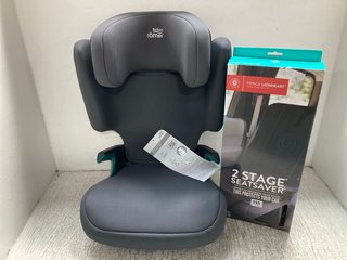 BRITAX ROMER ADVENTURE PLUS 2 BOOSTER SEAT IN GREY - RRP £119 TO INCLUDE 2 STAGE SEATSAVER: LOCATION - WH8