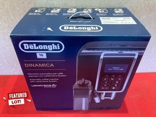 DELONGHI DINAMICA FULLY AUTOMATIC BEAN-TO-CUP MACHINE - MODEL ECAM350.55.B - RRP £919: LOCATION - BOOTH
