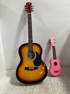 MARTIN SMITH SOPRANO UKULELE TO INCLUDE 3RD AVE GUITAR: LOCATION - H14