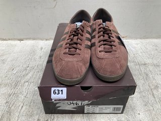 ADIDAS MENS DUBLIN TRAINERS IN BROWN - UK SIZE 12 - RRP £100: LOCATION - G9