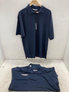 QTY OF KUSTOM KIT MENS POLOS IN NAVY - UK SIZE 2X-LARGE: LOCATION - F8