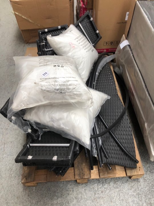 John Pye Auctions QTY OF ASSORTED RATTAN FURNITURE PARTS IN BLACK TO