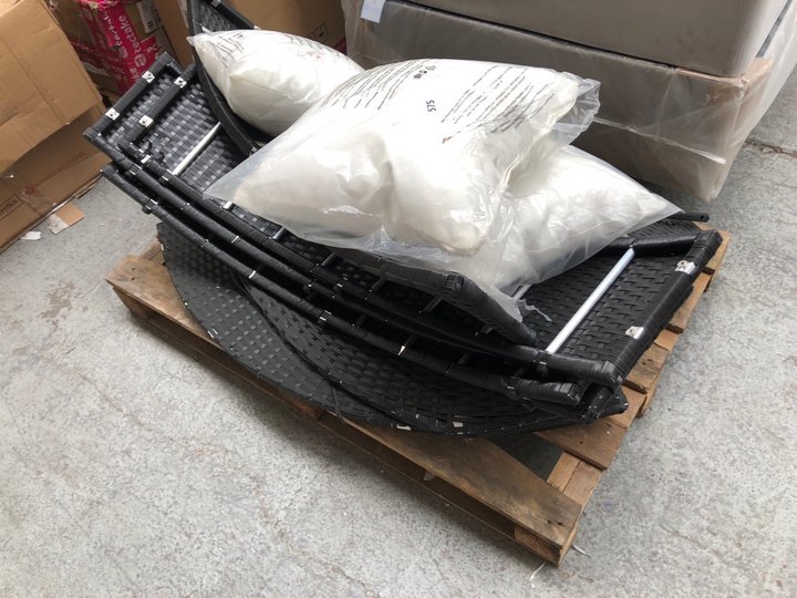 John Pye Auctions QTY OF ASSORTED RATTAN FURNITURE PARTS IN BLACK TO