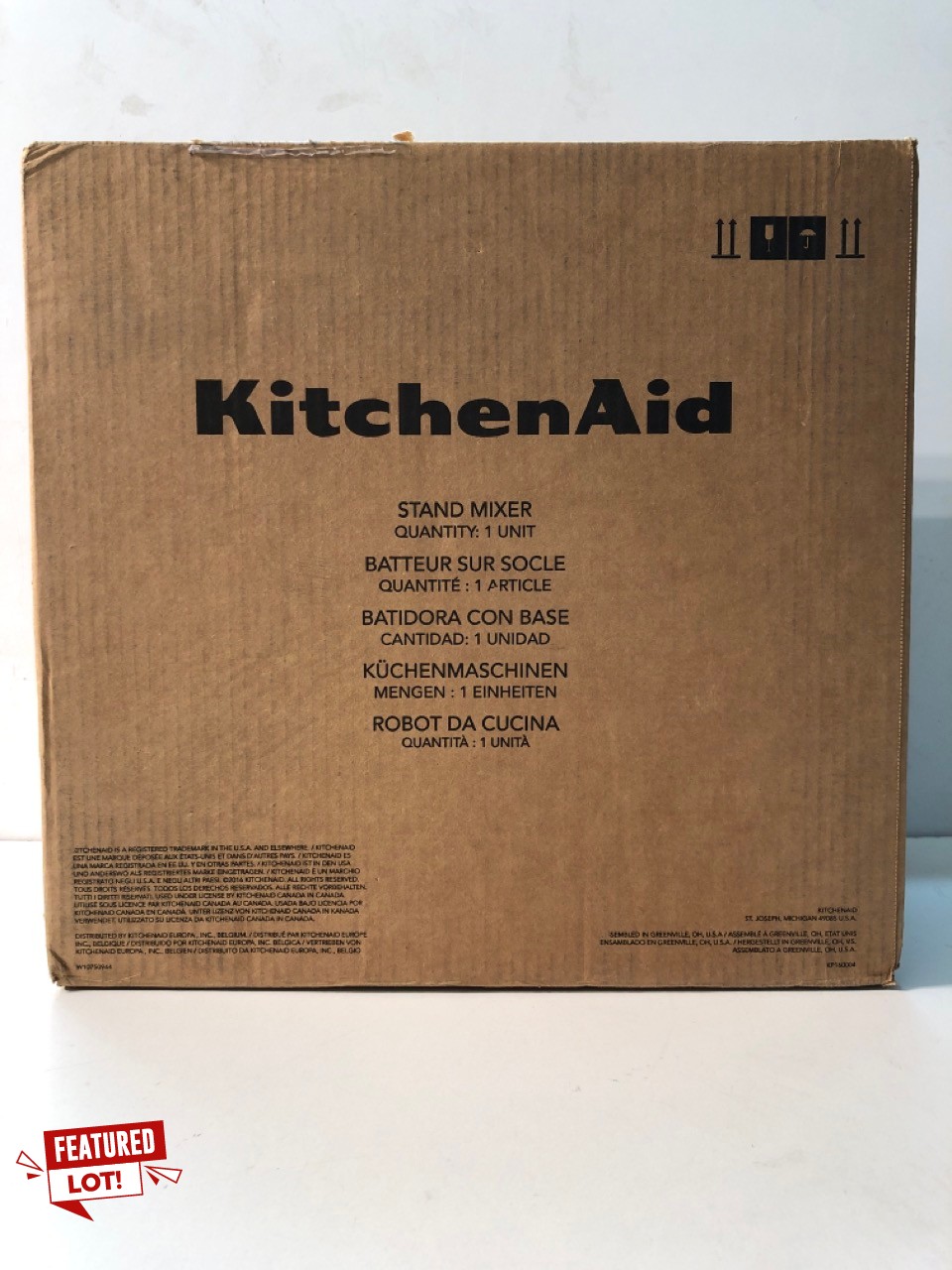 John Pye Auctions KITCHENAID ARTISAN MIXER 125 MATTE BLACK RRP£374.95