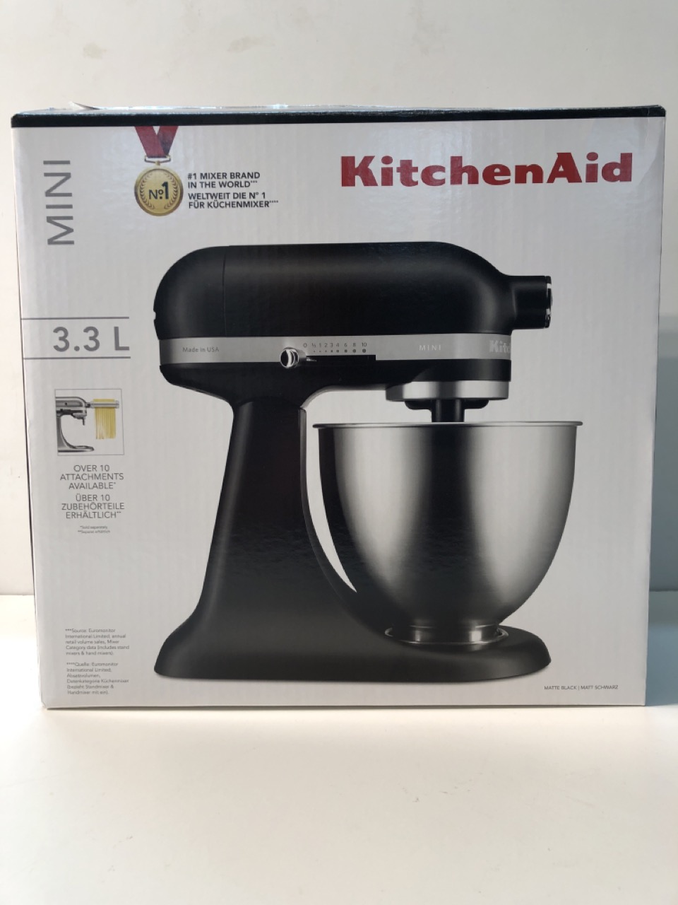 John Pye Auctions KITCHENAID ARTISAN MIXER 125 MATTE BLACK RRP£374.95