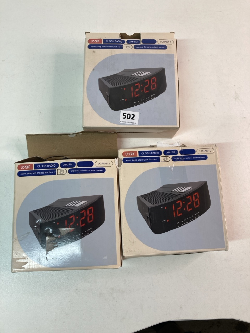 John Pye Auctions 3 X LOGIK CLOCK RADIOS