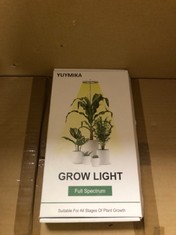 QUANTITY  OF ASSORTED ITEMS TO INCLUDE YUYMIKA GROW LIGHTS FOR INDOOR PLANTS, 72 LEDS FULL SPECTRUM LED PLANT GROW LIGHT, 10 DIMMABLE LEVELS GROW LAMP WITH AUTO TIMER, 30-162 CM ADJUSTABLE PLANT LIGH