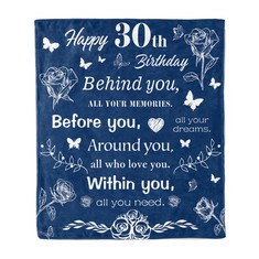 15 X HAPPY 30TH BIRTHDAY GIFTS BLANKET, HAPPY 30TH BIRTHDAY DECORATIONS FOR WOMEN/HER/MEN/HIM THROW BLANKET, 1993 BIRTHDAY GIFTS FOR 30 YEAR OLD WOMEN, 30TH BIRTHDAY GIFTS IDEAS BLANKET 50"X 60" GREE