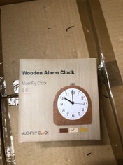 QUANTITY  OF ASSORTED ITEMS TO INCLUDE MUENFLY WOODEN ALARM CLOCK: LOCATION - B RACK