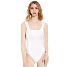 QUANTITY  OF ASSORTED ITEMS TO INCLUDE KOEMCY BODYSUIT FOR WOMEN SEXY SQUARE NECK SHAPEWEAR BODYSUIT TANK TOP SLIM FIT STRETCHY LEOTARD JUMPSUIT TOPS , WHITE,XL  RRP £371: LOCATION - A RACK