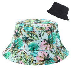QUANTITY  OF ASSORTED ITEMS TO INCLUDE YOLEV UNISEX BUCKET HAT SUMMER BEACH SUN HAT PACKABLE OUTDOOR FISHERMAN CAP TRAVEL BEACH CAP FOR WOMEN AND MEN , COCONUT TREE  RRP £410: LOCATION - B RACK