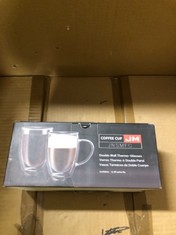 QUANTITY  OF ASSORTED ITEMS TO INCLUDE JM DOUBLE WALL THERMO GLASS COFFEE CUPS: LOCATION - B RACK