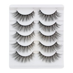 QUANTITY  OF ASSORTED ITEMS TO INCLUDE GLOWINGWIN FALSE EYELASHES FOX EYE LASHES 5 PAIRS CAT EYE LASHES L CURL SOFT ANGEL WINGED FAKE LASHES REUSABLE FAUX MINK LASHES RRP £410: LOCATION - C RACK