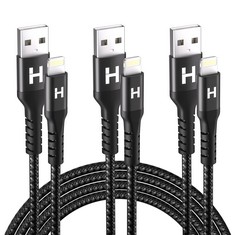 26 X IPHONE CHARGER , APPLE MFI CERTIFIED  , 3PACK 1.8M,1.8M,3M , NYLON BRAIDED LIGHTNING CABLE, FAST CHARGING IPHONE CORD COMPATIBLE WITH IPHONE 14 13 12 11 PRO MAX XR XS X 8 7 6 PLUS SE IPAD… - TOT